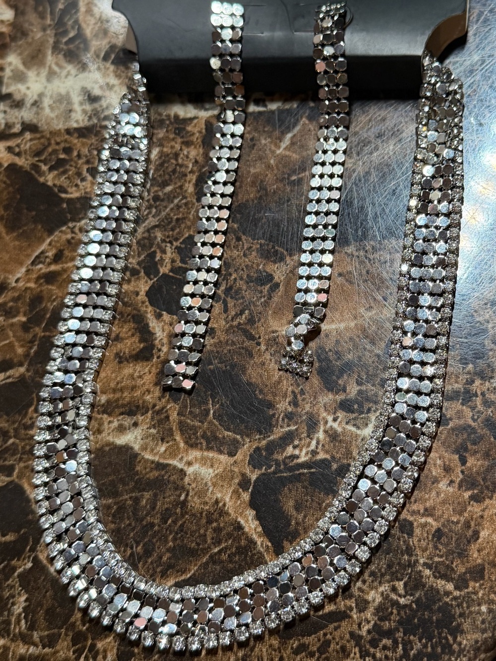 Mesh Choker Necklace and Earrings Set - Picture 6 of 9